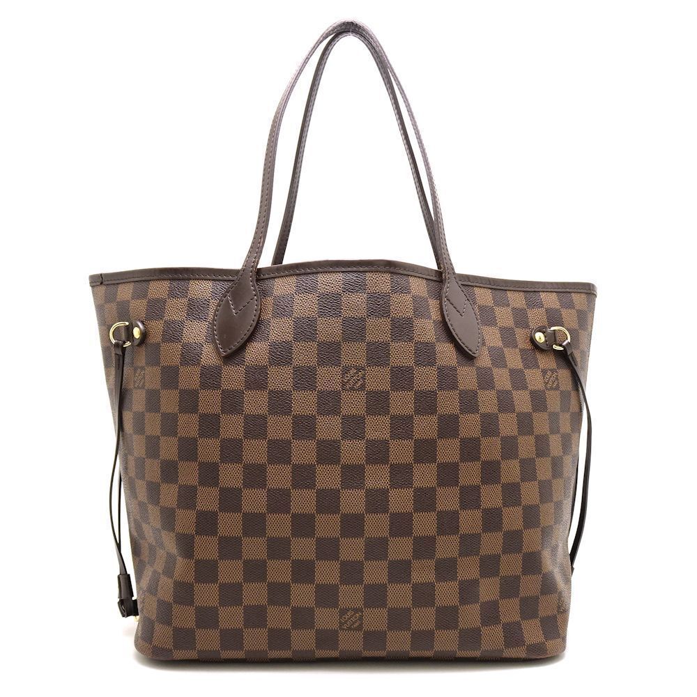 Louis Vuitton Damier Neverfull MM Ebene Tote Bag Brown